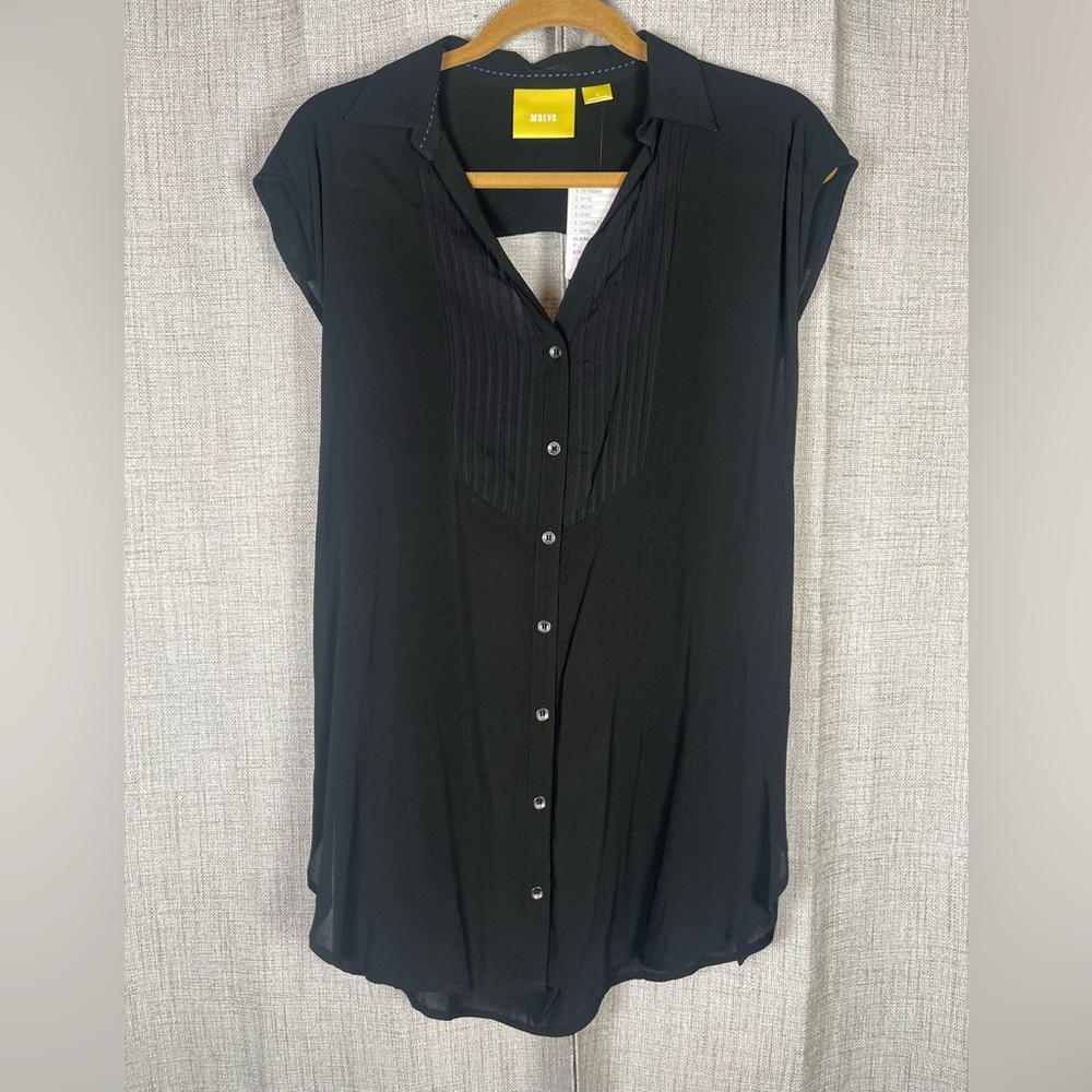 MAEVE By Anthropologie Top Blouse Sleeveless Black Cut Out Back Size 8 NWT